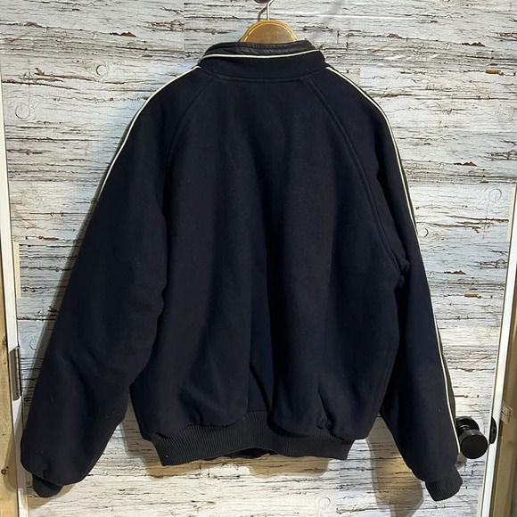 Vintage navy blue bomber jacket size large - Picture 8 of 9